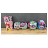 4 LOL Surprise Dolls: Hairgoals, Confetti Reveal, Dance, Color Change - Brand New *M