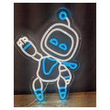 Astro Bot Neon LED Wall Sign, 16.5" - Brand New