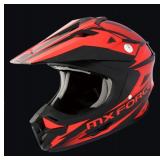 Brand New MX Force MHS39 Jet Motocross Helmet - Red & Black - Adult Size Medium *N