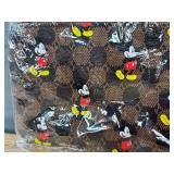 Brand New 8" Mickey Mouse Clutch Brown Purse Pouch Handheld Bag
