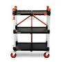Crescent SITERUNNER 20 in. 3-Shelf Heavy Duty Folding Jobsite Cart with 300 lb. Capacity Customer Returns See Pictures