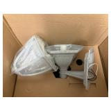 Gray Wall Lantern With Clear Lens