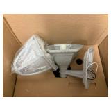 Gray Wall Lantern With Clear Lens
