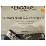 Bare Sandwashed King Duvet Cover Set