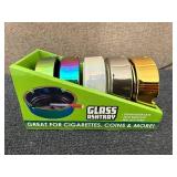5 Plated Glass Ashtrays