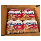 4 X 8Ct Bags Of Hostess Hot Dog Buns