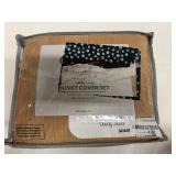Bare King Size Duvet Cover-Black/Charcoal