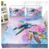 3pc Sea Turtle Bed Set-Comforter & Pillow Cases