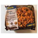 EE. Fettuccine Beef Meatballs Creamy Tomato Sauce