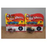 *2* Hot Wheels 25th Anniversary with Matching Button - Red Baron, Paddy Wagon
