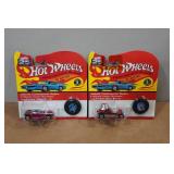*2* Hot Wheels 25th Anniversary with Matching Button - Beatnik Bandit, Red Baron
