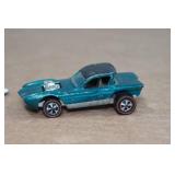 Original Hot Wheels Redline Python - Teal with Collectors Button