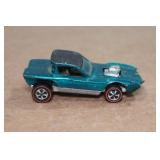 Original Hot Wheels Redline Python - Teal with Collectors Button