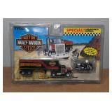 Vintage Tyco Harley Davidson Motorcycle & Semi HO Scale Slot Cars