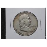 1952-D Franklin Silver Half Dollar Coin