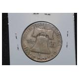 1952-D Franklin Silver Half Dollar Coin