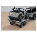 Vintage Tonka Pickup Truck, Trailer, and Jeep Set