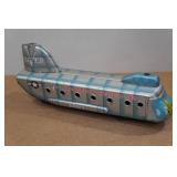 Vintage Wind Up Tin Transport Helicopter