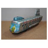 Vintage Wind Up Tin Transport Helicopter