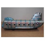 Vintage Wind Up Tin Transport Helicopter