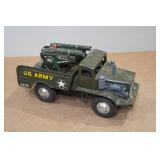 Vintage Tin Battery Operated Army Truck