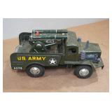 Vintage Tin Battery Operated Army Truck
