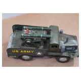 Vintage Tin Battery Operated Army Truck