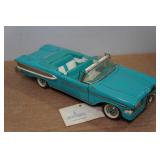 Franklin Mint 1958 Edsel Citation and Ertl Chevy Chevelle Die Cast Cars