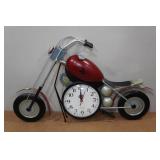 Vintage Metal Motorcycle Clock