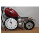Vintage Metal Motorcycle Clock