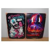 *2* Halloween Metal Signs - Clowns