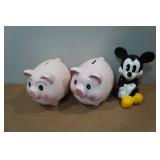 *3* Ceramic Piggy Banks