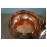 Copper and Brass Hammered Chafing Dish and Stainless Steel 5Q Pan