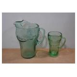 Coca-Cola Pitcher and Glass