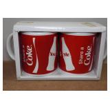 Coca-Cola Condiment Metal Tote and Mug Set