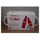 Coca-Cola Condiment Metal Tote and Mug Set