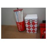 Coca-Cola Straw Case, Canister and Napkin Holder