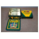 Vintage Crayola Tin with Crayons