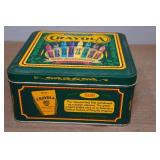 Vintage Crayola Tin with Crayons