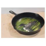 Sidney Halloware No 8 Cast Iron Skillet with Loon Print