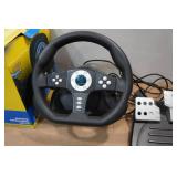 Playstation 2 Pelican Cobra II Racing Wheel and Pedal