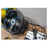 Playstation 2 Pelican Cobra II Racing Wheel and Pedal