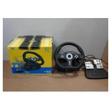 Playstation 2 Pelican Cobra II Racing Wheel and Pedal