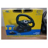 Playstation 2 Pelican Cobra II Racing Wheel and Pedal