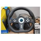Playstation 2 Pelican Cobra II Racing Wheel and Pedal