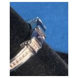 Sterling Silver Oval Stackable Ring - Size 8