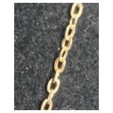 14k Gold 4mm Flat Curb Chain 18 Inches