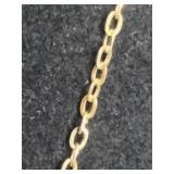 14k Gold 4mm Flat Curb Chain 18 Inches