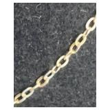 14k Gold 4mm Flat Curb Chain 18 Inches