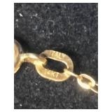 14k Gold 4mm Flat Curb Chain 18 Inches